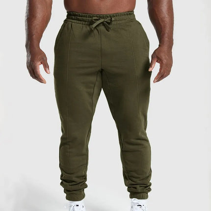 Men Sweatpants Olive Green Joggers Drawstring Waist Knit Pants Navy Blue Casual Pants Charcoal Black Slim Fit Lightweight
