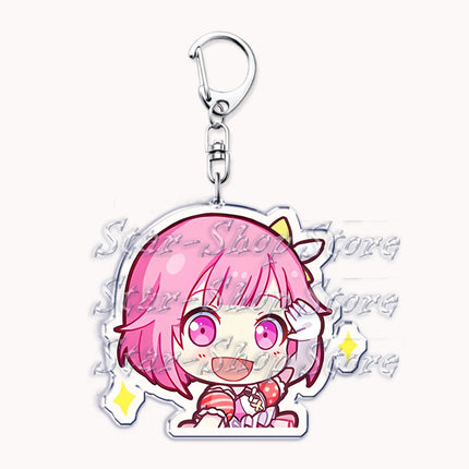 VIRTUAL SINGER Wonderlands Showtime Keychains Keyrings for Accessories Touya Emu Rui Akito Tsukasa Key Chain Jewelry Fans Gifts