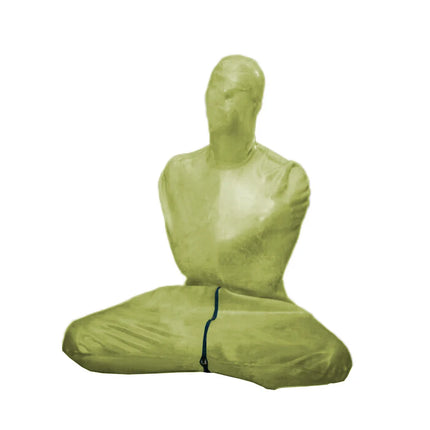 Unisex Fetish Shiny PVC Leather Bodysuit, Mummy Costumes, Sleeping Bag, Sexy Catsuit, Fron Zipper with Crotch, Halloween Cosplay