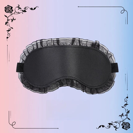 Sexy Lace Hand and Foot Cuffs with Leash Collar Bondage Seven-Piece Set Maid Training Props Couple Role-Play Intimate Toys 18+