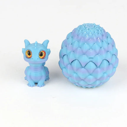 3D Printed Multi-Color Dinosaur Egg Set with Flip Lid - Unique Creative Desktop Decoration Gift Idea