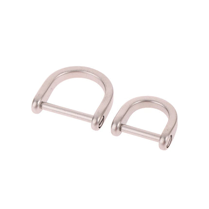 Titanium D Ring Key Shackle U Shape Key Ring Horseshoe Clasp For Car Fob DIY Leather Key Organizer Keychain