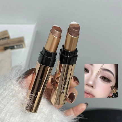 3 in 1 Pearly Highlighter Eyeshadow Stick Makeup Waterproof Long Lasting Glitter Eyeshadow Eyeliner Lazy Quick Makeup Cosmetics