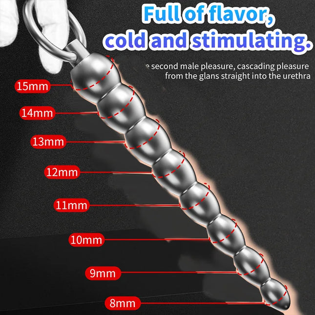 Metal Penis Plug Sounding, Urethral Insert Men, Uretra Uretra Urethral Dilation Catheter, Urethra Dilator, Sex Toy for Man Penis Bead
