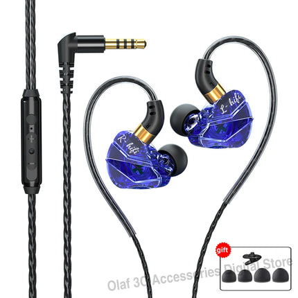 OLAF HiFi Type C Gaming Headphones Wired Earphones Handsfree Bass Stereo 3.5mm Headset Gamer Sports Earbuds Noise Cancelling