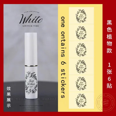 10/30/50/100pcs Direct Filling Empty Lipstick Tube Lip Balm Container Plastic Lipstick Shell Cosmetics Packaging Box And Sticker