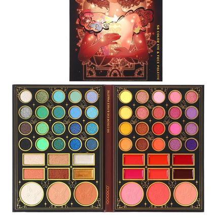 58 Color Professional Eyeshadow Palette - Matte Shimmer Metallic & Glitter Makeup Palette, Highly Pigmented, Long Lasting