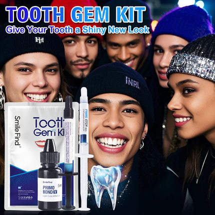 Tooth Gem Kit Glue Professional DIY Teeth Diamond Crystal Jewelry Etching Gel Light Cure Orthodontics Adhesive Bonding Materials
