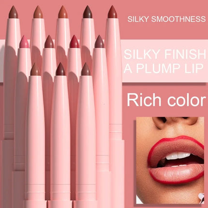 6pcs Lip Liner Pen Set Long-Lasting, Waterproof Sweatproof, Easy Coloring Non-fading Color Rendering Lip Gloss Set Beauty Makeup
