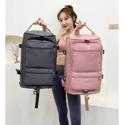 Women Large Travel Backpacks Waterproof Stylish Casual Daypack Bags with Luggage Strap Backpack Ladies Sports Yoga Luggage Bags