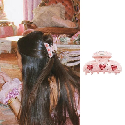 Cute Cherry Hair Clips for Women Girls Rhinestone Fruits Floral Bow Butterfly Acetate Hair Claws Shark Clip Hair Accessories