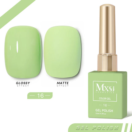 Mxsi Nails Polish 60 Colors Semi Permanent Nail Polish 15ml UV Lamp Nail Polish Hybrid Nail Art Salon Varnish Not Set