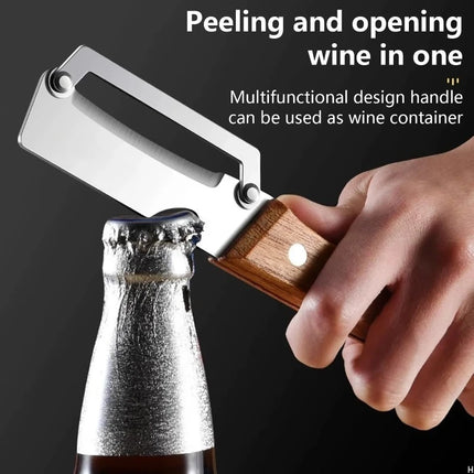 Stainless Steel Fruit Peeler with Bottle Opener Kitchen Vegetable Paring Knife Suitable for Pumpkin Winter Melon Pineapple Fruit