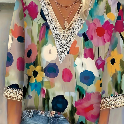 Plus Size Temperament Loose Woman Shirt Fashion Casual Blouse Elegant Long Sleeve Woman Shirt Holiday Weekend Top