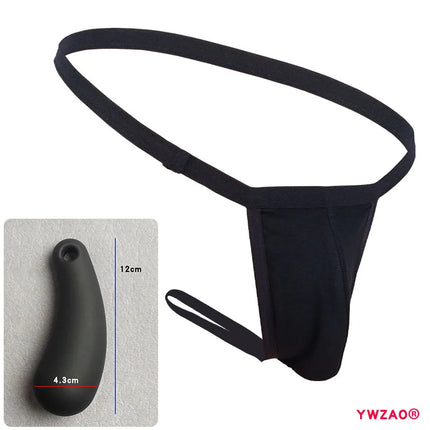 YWZAO Adult Plug Sexy Ass Gay Dildo Men's Fisting Lingerie Underwear Anus Thongs Anal Briefs Toys Panties Wide Brim Black N05