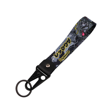 Cartoon Keychain Lanyard Cute Gengar Keyrings Wrist Straps for Backpacks Car Keys Holder Charm Anime Cosplay Accessories