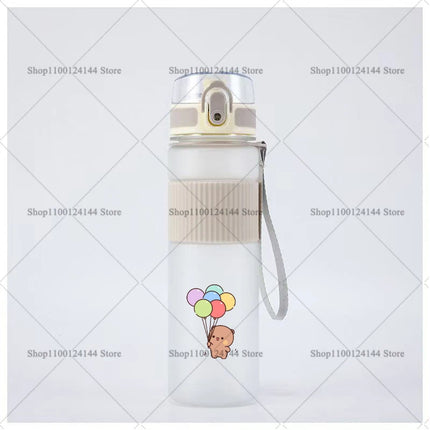 Bubu Dudu Water Bottle Yier Bear Panda Girl Boy Large Capacity Sports Kettle Transparent Cold Water Cup Outdoor Portable 550ml