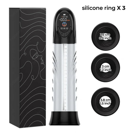 Penis Pump Male Sex Toys Electric Vacuum IPX7 Waterproof LCD Display 4 Pressure Levels 9 Suction Training Penis Extender Bigger