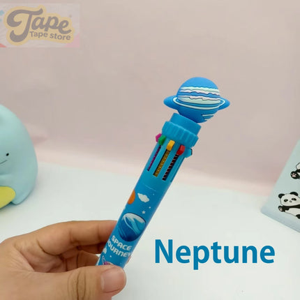 Astronaut 10-Color Pen The Creative Multi-Pen for Vibrant Journaling & Efficient Study Sessions