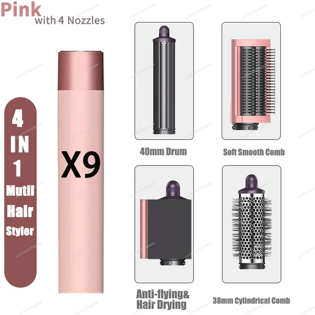Sencimen X19 Upgraed Multil Hair Styler Auto Curling&Straightenting Barrel Nozzle Wrap Hair Dryer Professional Curly Hair Styler
