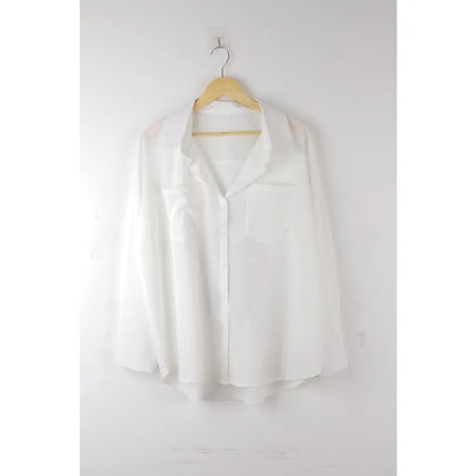 Plus Size 1XL-5XL Women's Fashion Spring Autumn Cat Print Blouse Shirt Women's Casual White Shirt Tops