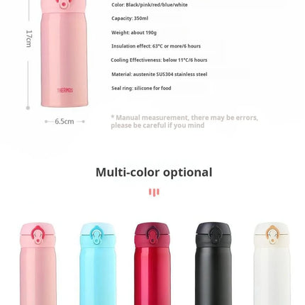 THERMOS Stainless Steel Double-layer Vacuum Cup Leak Prevention Insulated Flasks 350ml/500ml Thermo Water Bottle Thermal Tumbler