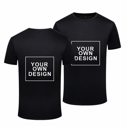 Quick Dry Round Neck T-shirts Gym Shirt Cheap Solid Color Short Sleeve Tee Personal Company Group Logo Custom  Print Embroidery