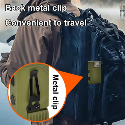 Rechargeable Mini EDC Handheld Flashlight Rotating LED Flashlight Outdoor 5 Modes Magnet Work Light Portable Pen Clip Lantern