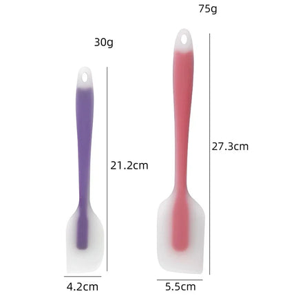 7Pc Silicone Spatula Cream Butter Cooking Baking Spatula Heat-resistant Silicone Spatula Transparent Kitchen Baking Tools