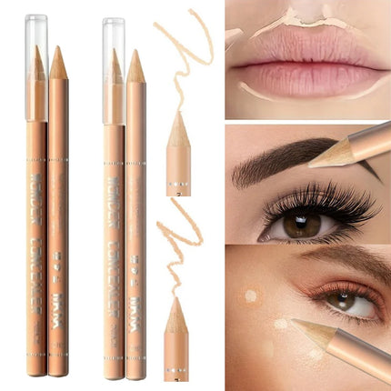 Wooden Concealer Pencil Contour Stick Acne Scar Cover Freckles Makeup Foundation Lasting Highlighter Brighten Aegyo Sal Pen