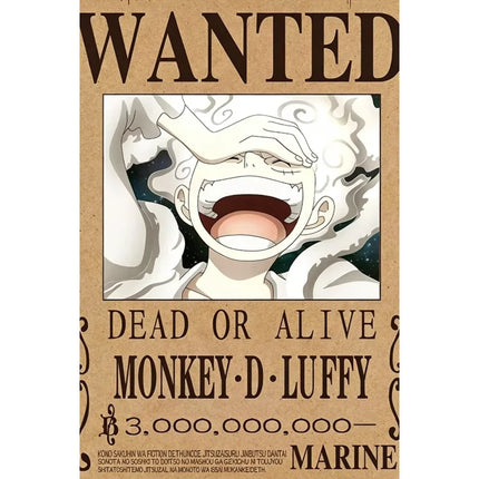 One Piece Wanted Poster Canvas Painting Print Picture Wall Art Bounty Anime Wall Bedroom Mural Luffy Zoro  Living Home Decor