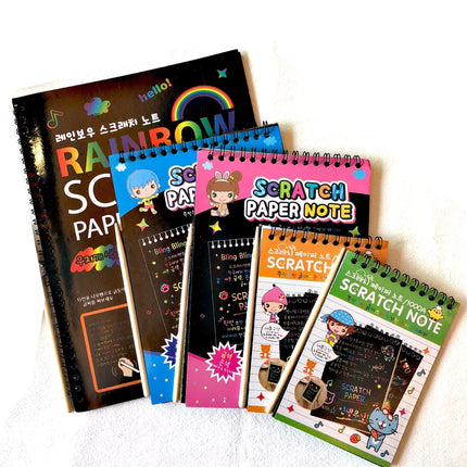 Rainbow Magic Scratch Off Paper Set for Kids Arts Scraping Painting Toy Children DIY Graffiti Book Montessori Educational Toys