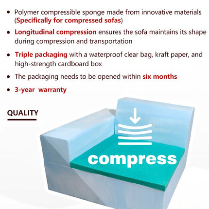 Modern Vacuum Compressed Sofa Plush Corduroy Sectional Sofa Living Room Bedroom Recliner Lazy Combination Sofa Bed Furniture