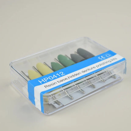 1 Kit Dental HP0412 Silicone Rubber Trimming Polishers Resin Base Hidden Porcelain Zirconia Acrylic Grinding Denture Polishig