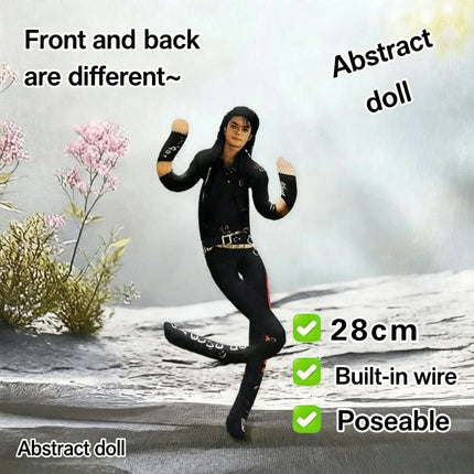 New Style Michael Jackson Cosplay Prop Doll Plush Stuffed Figure Dolls Room Decoration Abstract Joint Mobility Props Gift
