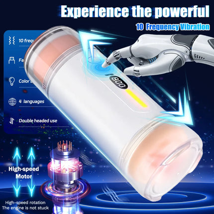 Automatic Male Masturbator Cup Adult Erotic Toys Pocket Pussy Intelligent Voice Blowjob Vaginal Penetration Sex Toys For Men