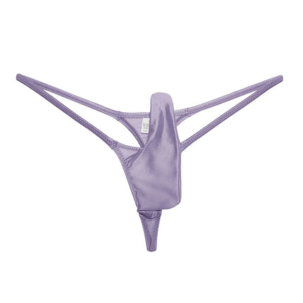 Sexy T-back Ultra-thin Solid New Hot Mens G Strings Thongs Men Penis Men's glossy thong Bikini Pouch Panties Men Underwear
