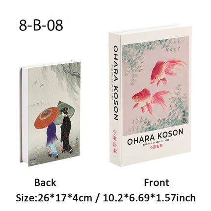 Van Gogh Monet Fake Book Painting Decorative Books Storage Box Sunflower Water Lily Coffee Table Books Home Decor Shooting Props