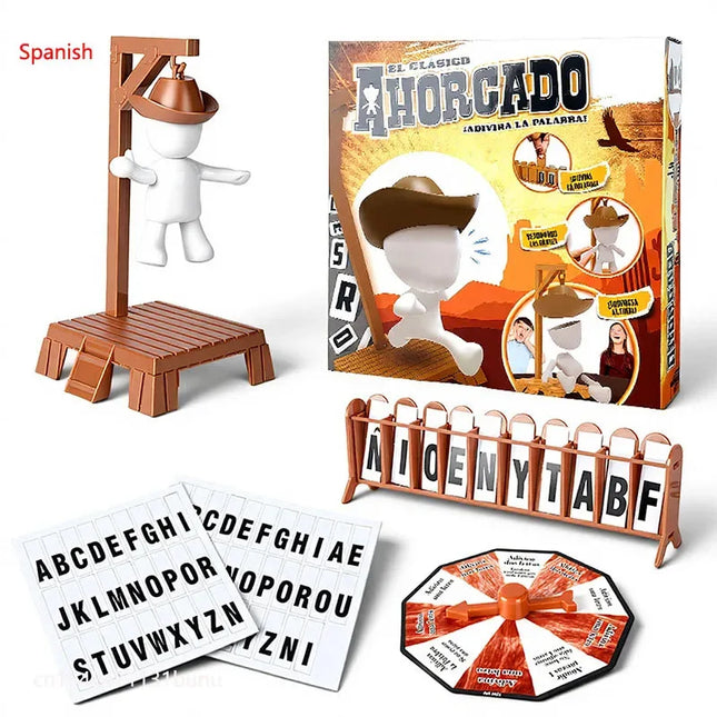 New Cowboy Magnetic Mysterious Executioner Guessing Game, Gallows Collapse Tabletop Word Game, Family Party Game, Christmas Toy
