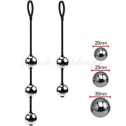 Geisha Ball Vaginal Kegel Ben Wa Egg Metal Anal Beads Vagina Tighten Exercise Anus Plug Women Sex Toy