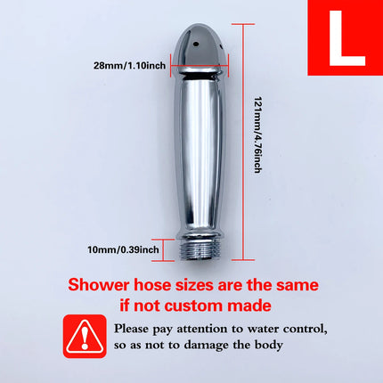 Metal Dildos Anal Douche Enema Syringe Anal plug Shower Head Anal Cleaning Kit Butt Plug Bathroom Supplies Adult Gay Sex Toys