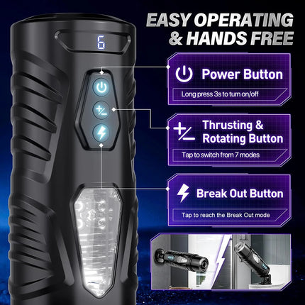 Telescopic Rotation Automatic Male Masturbator Cup Blowjob Sex Machine Thrusting Sex Toys for Men Pocket Pussy Vacuum Penis Pump