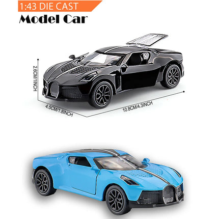 1:43 Scale 4 Inch Die Cast Model Race Car Toy with Pullback Action Alloy Model Car for Collection and Ornament Birthday Gift Boy