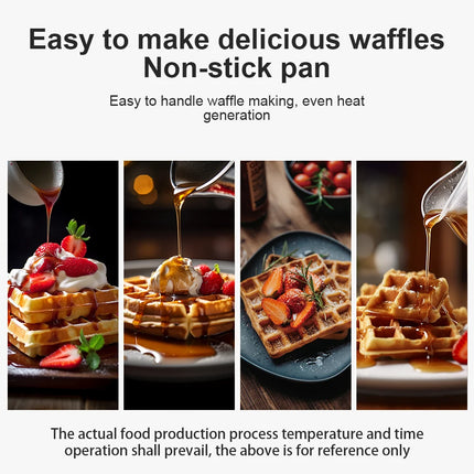 Waffle Maker with Non-Stick Coated Plates, Cool Touch Housing, Power and Ready Indicators, Breakfast Maker, Cord Winder, 750W