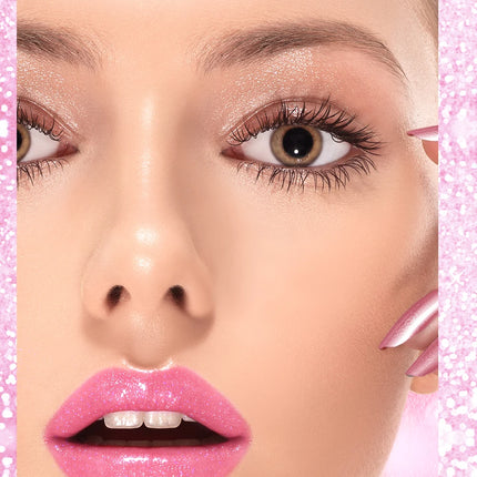 QIBEST Glitter Lipstick Lip Balm Color Change Transparent Moisturizing Crystal Jelly Pearlescent Lip Plumper Gloss Tint Cosmetic