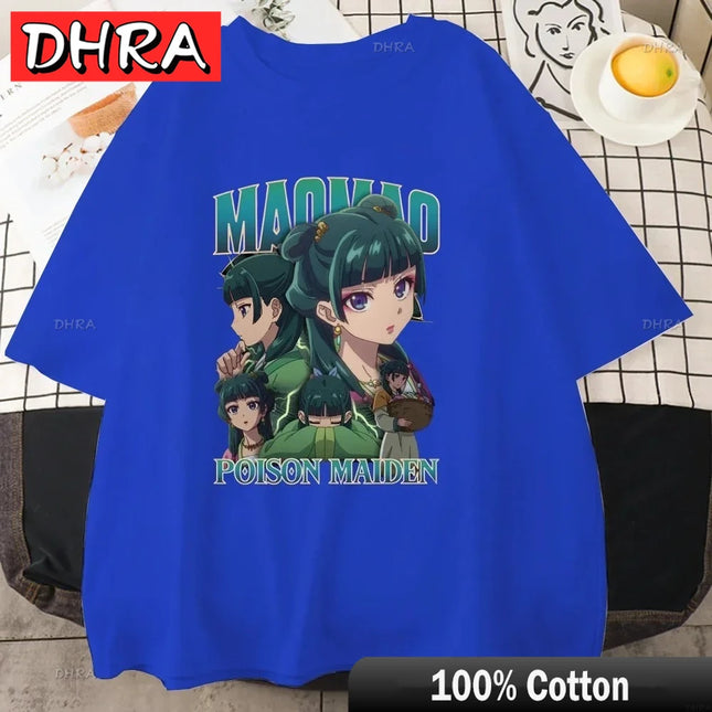 Anime Apothecary Diaries Crewneck T-Shirt Short Sleeve Maomao Tee Shirt Graphic Printed Casual Summer Unisex Tops Cute Clothing