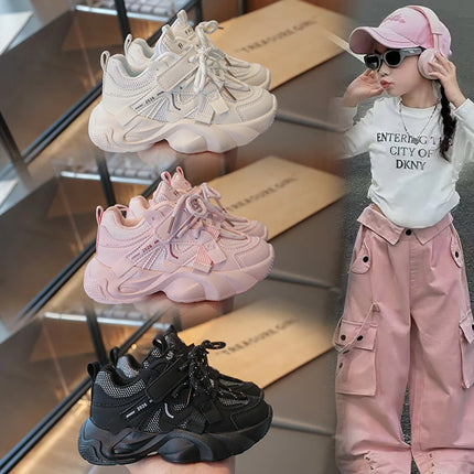 PU Leather Children's Sport Shoes Lightweight Breathable Kid's Sneakers Trend Fashion Boy's Girl's Running Shoes Children Shoes