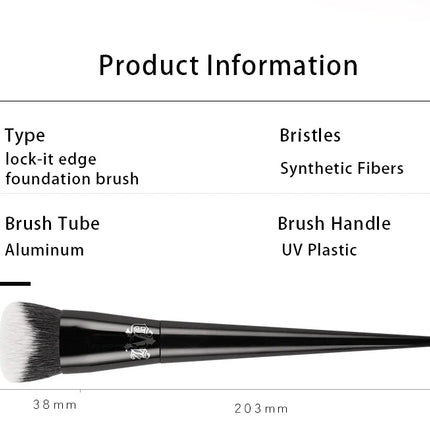 Kat Von D- Makeup Brush 10 Foundation Brush Soft Fiber Hair Elegant Black Handle Brand Makeup Brushes for Woman