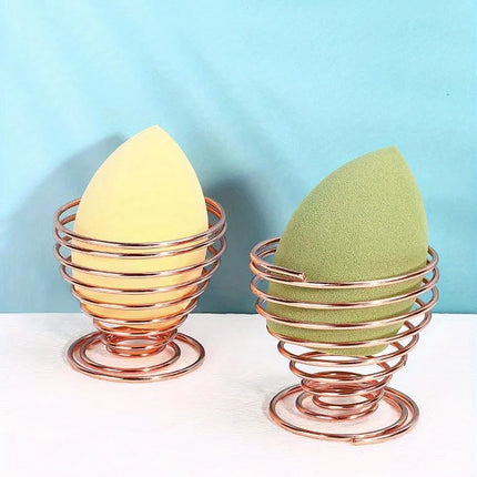 Elegant Stainless Steel Beauty Sponge Stand - Hygienic, Space-Saving Makeup Egg Holder & Dryer