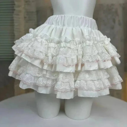 Mini Skirts for Women Sweet Cute Jupe Fashion Summer Japanese 2026 Faldas Mujer De Moda Bow Polka Dot Ruffles Y2k Skirt